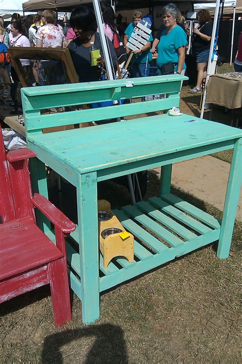 garden table- grandpa is going to make one of these for grandkids | Garden table, Shabby ...