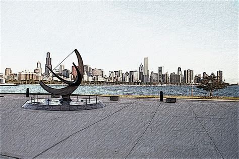 Chicago Skyline Color Pencil Photograph by David Lange - Fine Art America