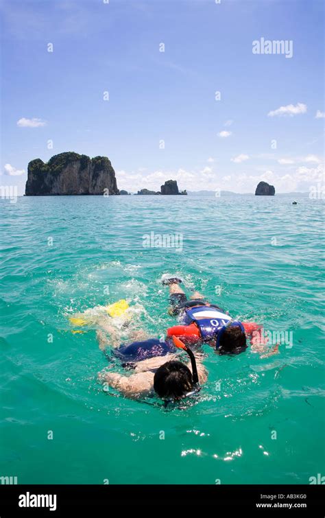 Snorkeling in southern Thailand Stock Photo - Alamy