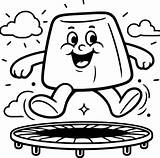 Jell O Jumping On Trampoline Coloring Pages  ColoringDraftcom sketch template