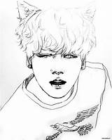 Jimin Coloring Pages  Home sketch template