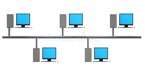 Bus Topology stock illustration. Illustration of computer - 50152734