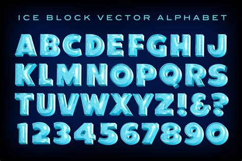 Ice Block: Vector Alphabet | Lettering design, Alphabet, Ice blocks