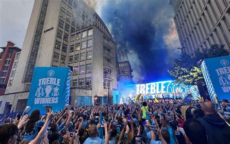 The Man City parade 2023 in images: a treble celebration in a ...