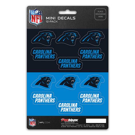 Carolina Panthers Decal Set Mini 12 Pack - Caseys Distributing