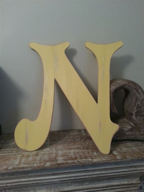 Decorative Wooden Wall Letter 'N' Any Colour