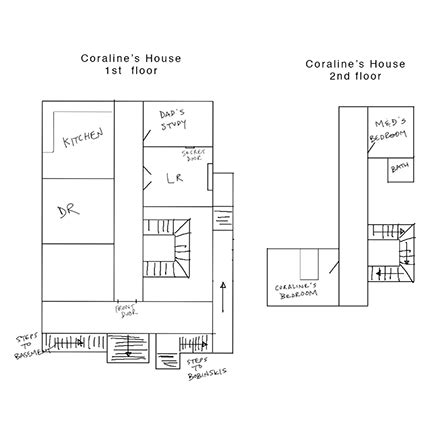 Coraline Pink Palace Blueprints 2nd Floor