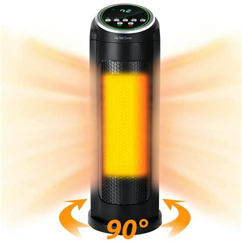 Space Heater with Remote Control, 1500W/1000W Portable Electric PTC ...