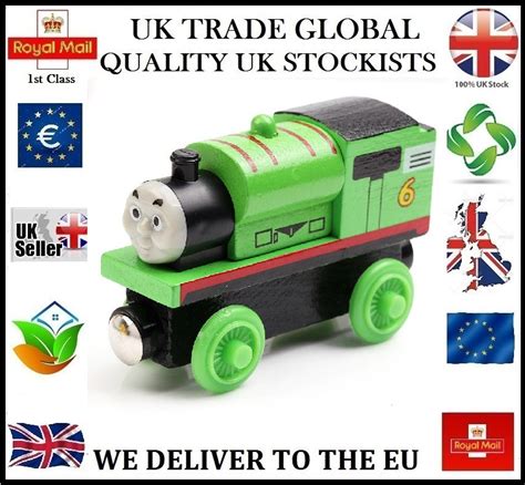 Percy Thomas the Tank Engine & Friends Wooden Toy Train Magnetic Brio Compatible UK Stock, 1st ...