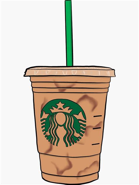 SB iced coffee sticker | Coffee stickers, Starbucks art, Starbucks drawing