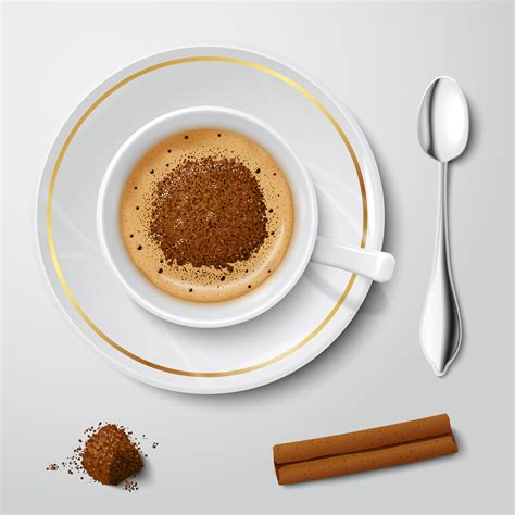 Realistic white cup with cappuccino 436060 Vector Art at Vecteezy