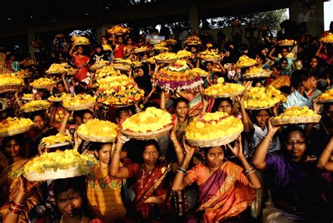 Bathukamma Festival Photos | Images of Bathukamma Festival Celebration