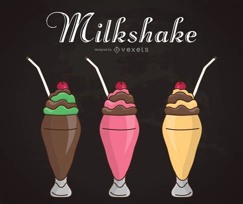 Chalkboard Milkshake Illustrations Vector Download