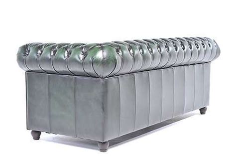 Chesterfield Sofa Original Leather | 3-seater | Wash Off Green | 12 years guarantee – House of ...