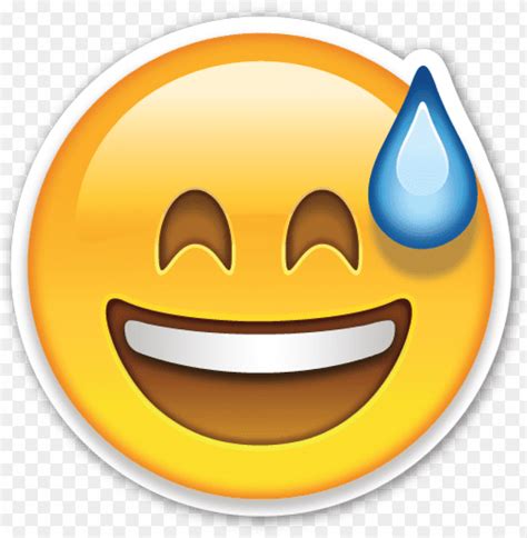 Free download | HD PNG download emoji free grinning face with sweat PNG transparent with Clear ...