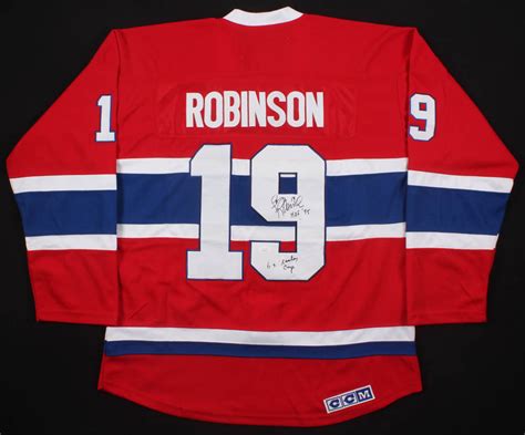 Larry Robinson Signed Montreal Canadiens Jersey Inscribed "6x Stanley ...