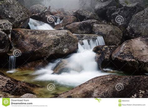 Waterfall of Studeny Potok Stream, Slovakia Stock Image - Image of ...