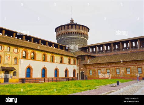 Sforza 's castle in milan Stock Photo - Alamy