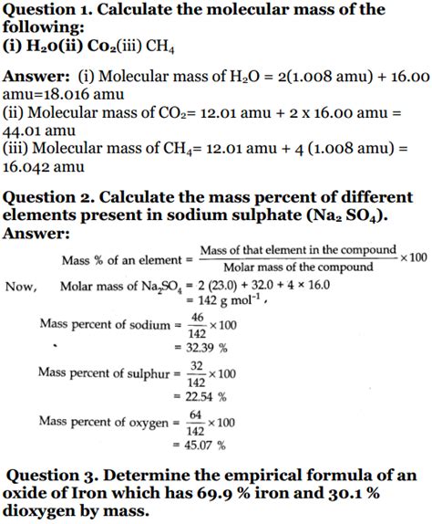 NCERT Solutions for Class 11 Chemistry (Updated for 2019-20)