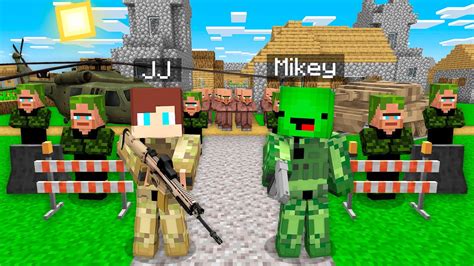 How Mikey & JJ Became Military Officer in Minecraft Challenge (Maizen ...