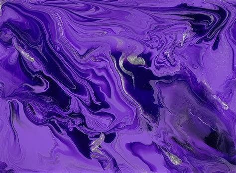 Purple Marble Painting by Linda Burger - Pixels