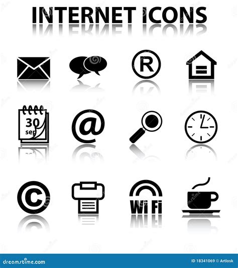 Internet Icons Royalty Free Stock Images - Image: 18341069