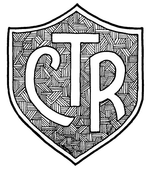 CTR Shield Coloring Page - Free Printable Coloring Pages for Kids