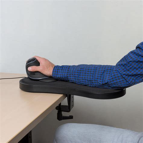 Ergonomic Arm Rest | Full Motion | Desktop | with Mouse Pad | Black