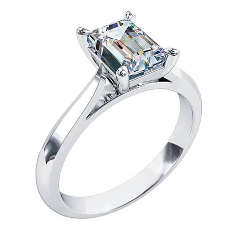 Emerald cut diamond solitaire engagement ring - Andrew Mazzone