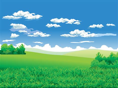 Grass field with trees - Download Free Vectors, Clipart Graphics & Vector Art