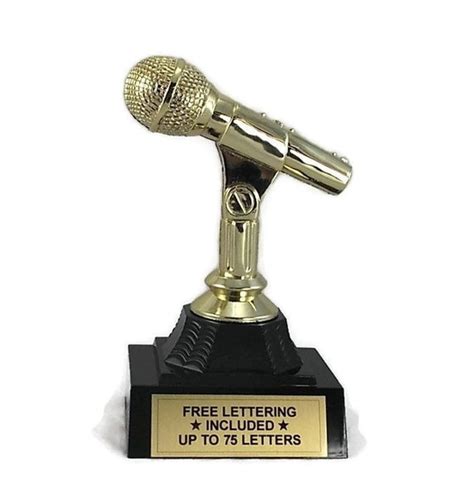 Microphone Trophy Open Mic Karaoke Announcer Public - Etsy