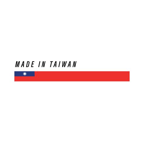 Made in Taiwan, badge or label with flag isolated 11309001 Vector Art at Vecteezy