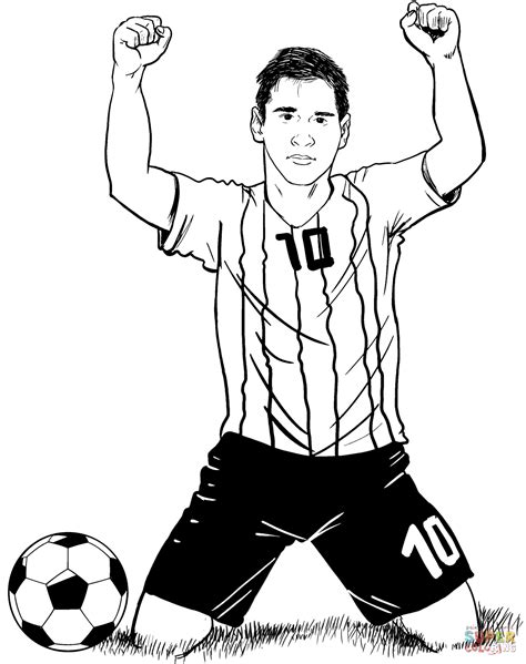 Lionel Messi coloring page | Free Printable Coloring Pages