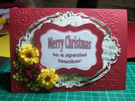 Christmas card for a teacher, made by Meg. | Cards handmade, Card making supplies, Card making