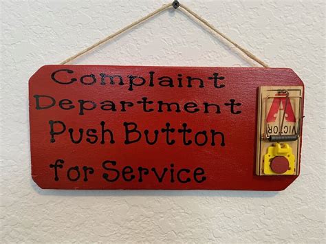 Complaint Department Sign novelty joke gag fun gift | Etsy