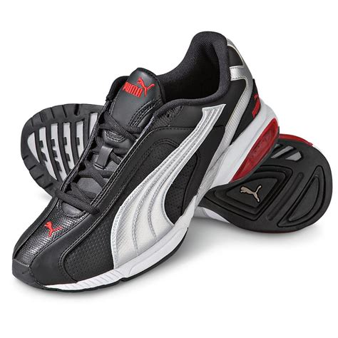 Men's Puma® Zelus Cross - trainers, Black / Silver - 139748, Running Shoes & Sneakers at ...