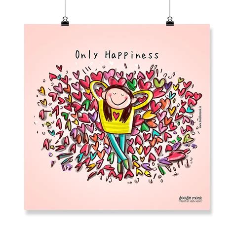 Buy Only Happiness - Wall Art Online | Doodle Monk