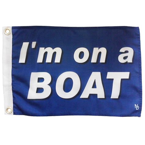 Multinautic 12 in. x 18 in. I'm on a Boat Funny Flag-35706 - The Home Depot