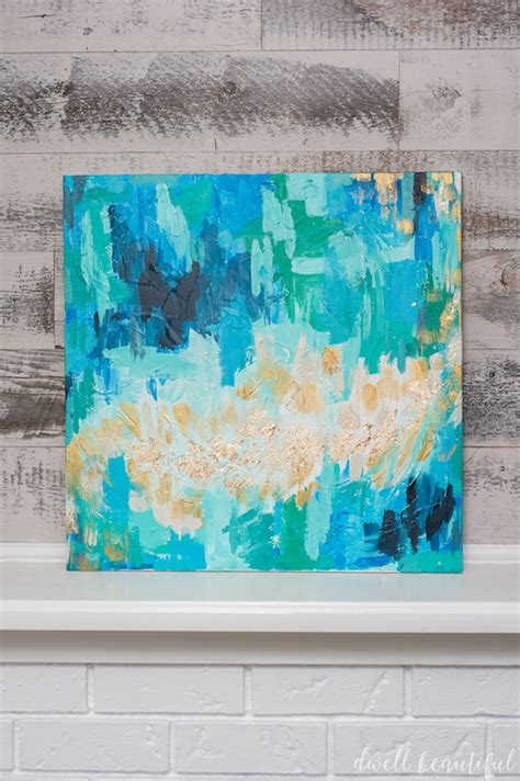 Monthly DIY Challenge: Abstract Canvas Art that Anyone Can Make! - Dwell Beautiful