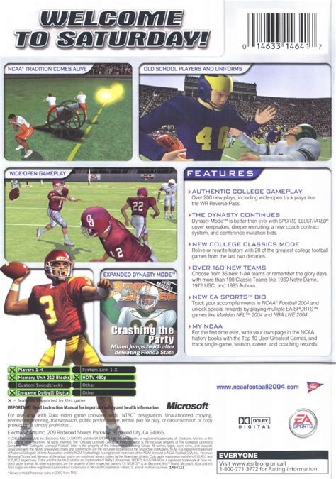 NCAA Football 2004 Images - LaunchBox Games Database