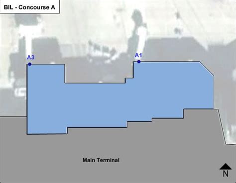 Billings Logan Airport BIL Concourse A Map