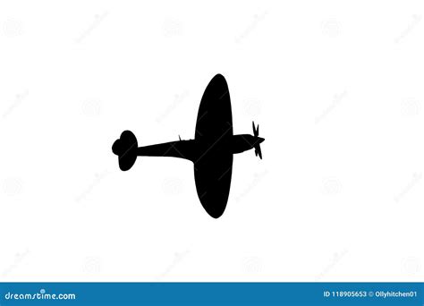 Spitfire Silhouette Stock Image | CartoonDealer.com #49800199