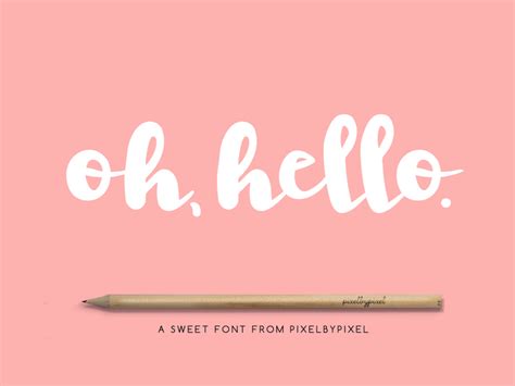 The Free Oh Hello Font on Behance