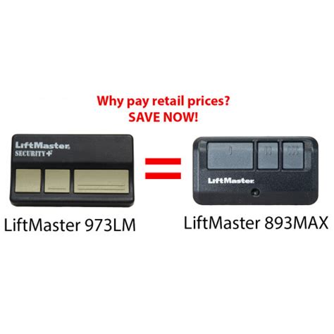 LiftMaster 973LM Compatible 390 MHz Security+ 3 Button Visor Gate ...