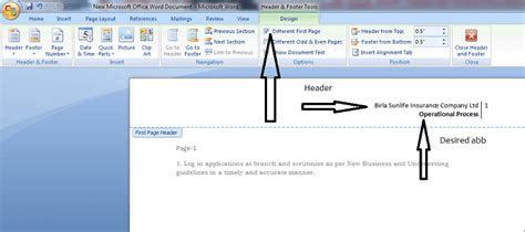 How to Add and Remove word header on first page only - Whatvwant