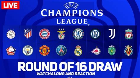 UEFA Champions League 2021/22 Round Of 16 Draw LIVE Watchalong | Man Utd, Chelsea, City ...