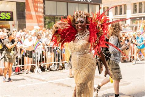 NYC LGBTQ Pride Parade on 5th Ave in Manhattan, New York on June 26 ...