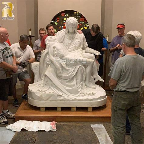 Life-Size Marble Pieta Replica Statue - Relong Art Sculpture