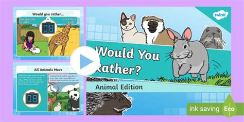 Would You Rather? Animal Edition - PE (teacher made)