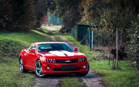 Fondos de pantalla Red Chevrolet Camaro muscle car 1920x1200 HD Imagen